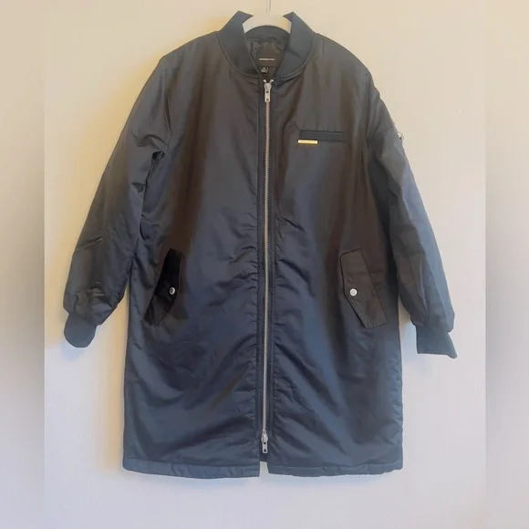 Members Only Women’s Long Black Bomber Jacket – Size XL – Brand New - Picture 1 of 5